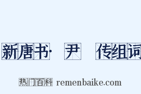 新唐书·尹愔传组词是什么意思的图片